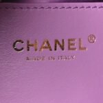 Suede Quilted Mini Chanel 25 Handbag Purple - Image 6