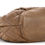 Lambskin Quilted Cloudy Bundle North South Tote Beige - Image 9