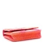 Wool Tweed Lambskin Quilted Chanel 19 Wallet On Chain WOC Coral Pink - Image 4