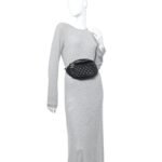 Lambskin Quilted Waist Bag Fanny Pack Black - Image 2