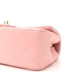 Lambskin Quilted Mini Rectangular Flap Light Pink - Image 10