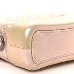 Iridescent Aged Calfskin Quilted Small Gabrielle Hobo Light Pink - Image 9