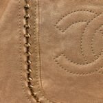 Metallic Calfskin Luxe Ligne Tote Gold - Image 8