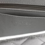 Metallic Lambskin Quilted Mini Rectangular Flap Silver - Image 6