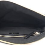Patent Calfskin Quilted Medium Cosmetic Case Black - Image 5