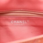 Patent Chevron Quilted Medium Single Flap Pink - Image 6