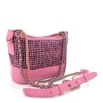 Tweed Calfskin Small Gabrielle Hobo Pink - Image 3