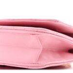 Lambskin Quilted Pick Me Up Wallet On Chain WOC Light Pink - Image 11