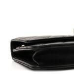 Lambskin Quilted Trendy CC Wallet On Chain WOC Black - Image 10