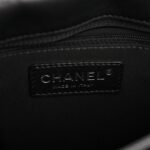 Lambskin Quilted Large Natural CC Flap Black - Image 6
