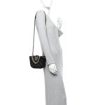 Lambskin Quilted Small Chain Hobo Black - Image 2