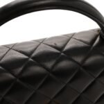Lambskin Quilted Medium Kelly Flap Bag Black - Image 13