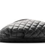Lambskin Quilted Banane Waist Bag Fanny Pack Black - Image 9