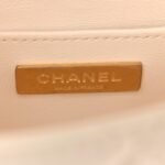 Lambskin Handle Crush Top Handle Flap Bag White - Image 6