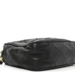 Lambskin Quilted Tassel Camera Case Black - Image 10