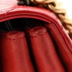 Iridescent Calfskin Quilted Small Straight Lined Flap Red - Image 17