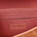 Patent Calfskin Scallop Quilted Single Flap Pink - Image 6