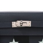 Epsom Tadelakt Chevre Mysore Casaque Etoilee Kelly Sellier 25 Ardoise Black Vert Peppermint - Image 8