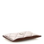 Lambskin Quilted Card Holder Burgundy - Image 4