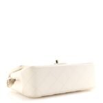 Lambskin Quilted Mini Rectangular Flap White - Image 4